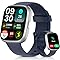2025 Upgraded Smart Watch Alexa Built-in【1.83" HD Touchscreen】【BT5.3 Call, 100+ Sports Modes & IP68 Waterproof】 Fitness Tracker 24/7 Heart & Sleep Monitor for Android iOS Men Women (Blue)