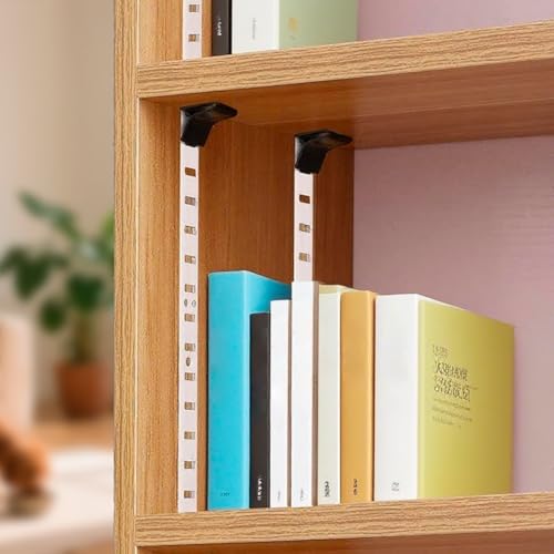 Image of Lenink 256P-ZC Adjustable Pilaster Shelf Clip, 28 Pcs Black Shelving Brackets Clips for Metal and Wood Shelving
