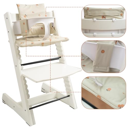 Image of Baby Cushion Set Soft and Comfort High Chair Cushion for Infant, Toddler High Chair Accessories Easy to Clean and Install, Orange Sandy