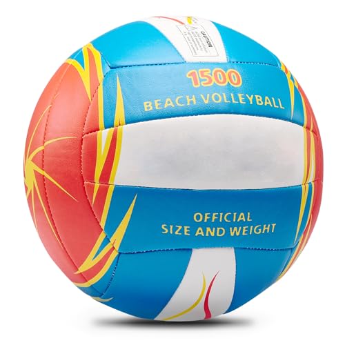 Image of Soft Rubber Lightweight Volleyball for Indoor Training Game Competition, Gym, Outdoor Beach Play, Gift for Kids,Fit for Beginner, Teenager, Adult, 1pcs