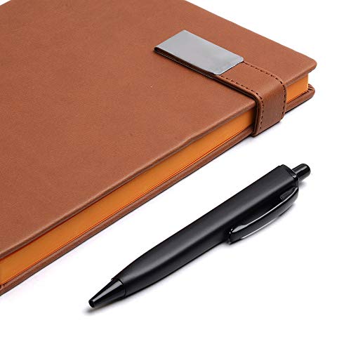 Image of COI Brown Unique Stationery A5 Pocket Planner and Organizer for Business Interviews and Corporate Meetings with Pen.