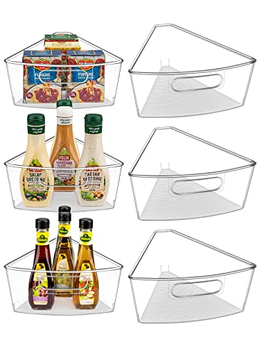 JEISSLIA Lazy Susan Cabinet Organizer Bins for 26'/ 28'/ 32' Diameter Corner Organizer, Plastic...