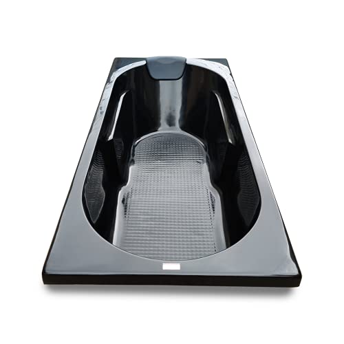 Image of MADONNA Divine Acrylic 5.5 feet Rectangular Bathtub (with Headrest) (Black)