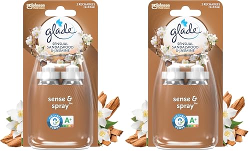 Glade Sense & Spray Recharge Duopack Diffuseur à Détection de Mouvement - Infusé Aux Huiles...