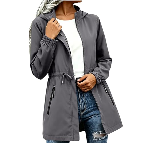Veste coupe-vent femme contre la pluie et le froid pour sport de mi-saison