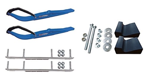 C&A Pro Blue Razor Snowmobile Skis w/ 6