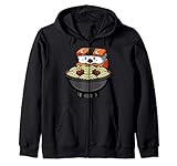 kawaii sushi ramen cucina giapponese che mangia sarcasmo felpa con cappuccio
