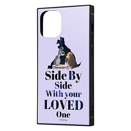 イングレム iPhone 12 mini ディズニー キャラクター 耐衝撃 ハイブリッド ケース カバー KAKU ストラップ ホール 付き スクエア 軽量 わんわん物語/Famous scene IQ-DP26K3TB/WN003