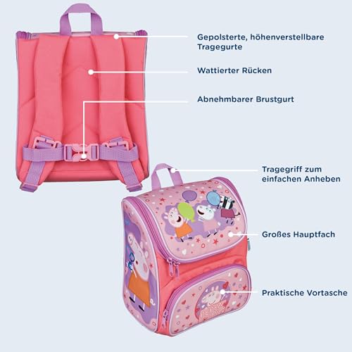 Cartable maternelle Peppa Pig confortable avec dos rembourré Scooli