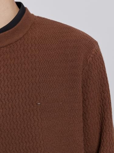 Pull col chemise homme ample fini les plis sous les pulls d'hiver - 5