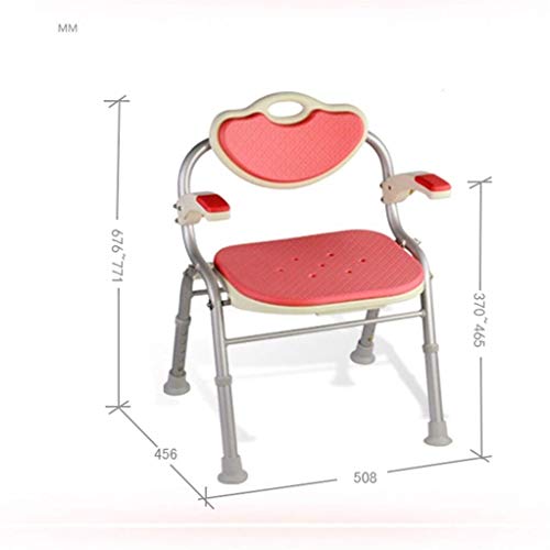 Silla de ducha plegable Home Essentials y taburete de baño ajustable color naranja 3