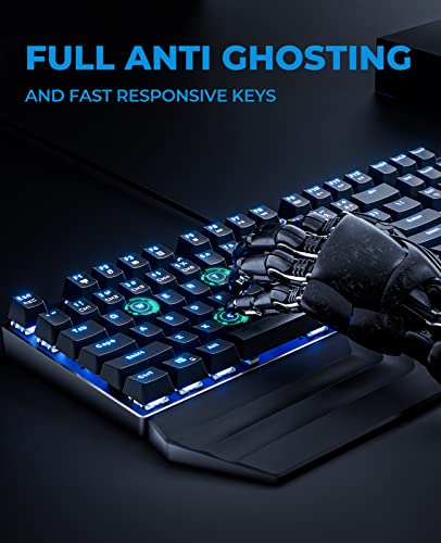 Havit Mechanical Keyboard And Mouse Combo Rgb Gaming 104 Keys Blue Switches Wired Usb Keyboards With Detachable Wrist Rest, Programmable Gaming Mouse For Pc Gamer Computer Desktop (Black) #TOP2