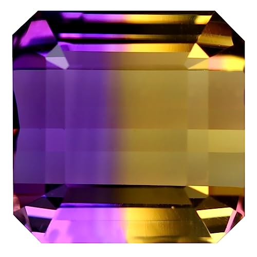 Amétrine naturelle 13x13 mm, la pierre violette et jaune idéale pour créer votre bague unique