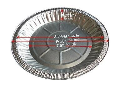 Durable Packaging International 10" Aluminum Foil Pie Pan Plate Tin 1-3/16" Deep w/Clear Plastic Clamshell (Pack of 50)