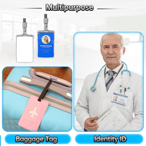 30pcs Blank PVC Cards for ID Badge Printers, 0.5mm/20MIL Thickness Plastic Cards, Plastic Blank Cards for Business Office with Slot Punch, Compatible with Most Photo ID Badge Printer