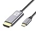 USB C to HDMI Cable, QCEs USB Type C to HDMI Cable Adapter 4K 60Hz 6.6ft/2m to TV/Monitor Thunderbolt 3 Compatible with Samsung Galaxy S10 S9 S8 Plus Note 9/8, MacBook Pro/Air 2018 iMac, Dell XPS