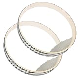 Geytetqi 2-Piece 12 Inch Poplar Wood Ocean Drum Set for Sound Healing and Home Decor