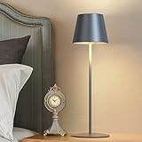 ⭐【Lampada da tavolo in metallo】L'aspetto semplice e unico unisce il fascino della modernità e della moda.area di illuminazione a 360 ° senza angolo morto, sorgente luminosa LED RGB integrata senza sfarfallio, garantisce comfort visivo.