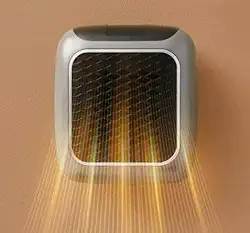 Aquecedor de Parede com Controle Remoto, 800W, Display LCD Digital, Proteção Contra Superaquecimento, Aquecimento em 3 Segundos