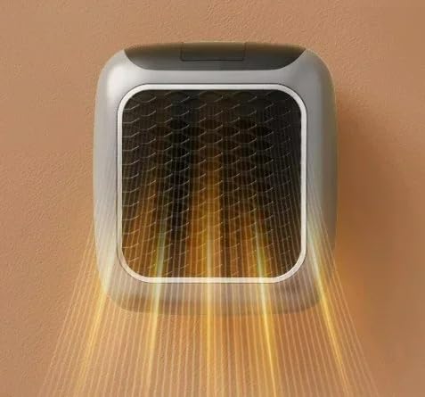 Aquecedor de Parede com Controle Remoto, 800W, Display LCD Digital, Proteção Contra Superaquecimento, Aquecimento em 3 Segundos