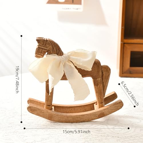 Cheval à Bascule en Bois objet décoration maison intérieur chic - 6