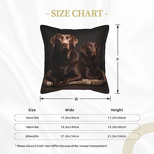 Housses de coussin labrador pour extérieur et voiture 50x50