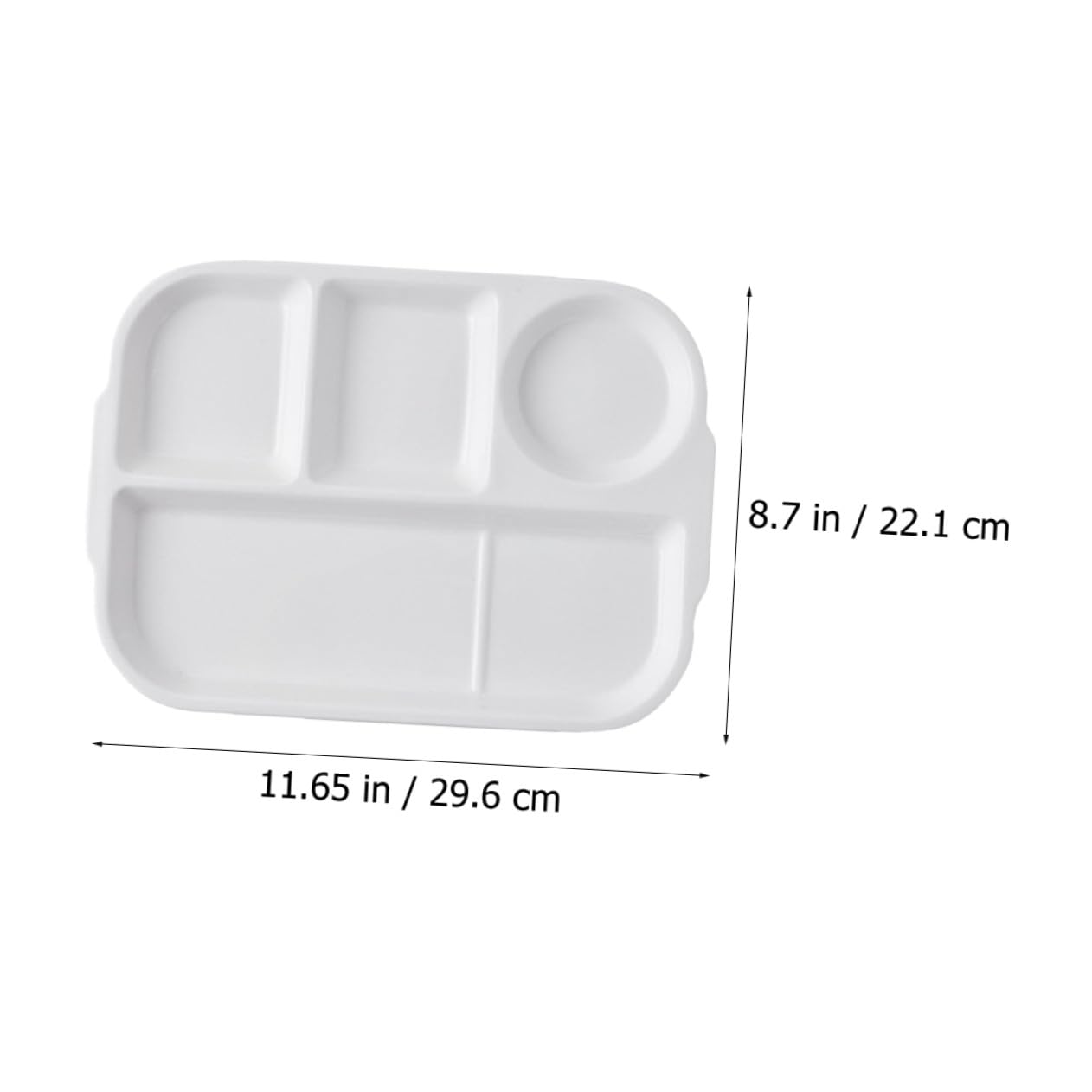 IMIKEYA Assiette Compartimentée Céramique Blanche pour Servir les Repas Maison Raviolis