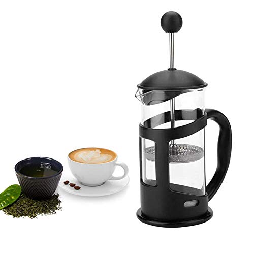 French Press Kaffeemaschine, hitzebeständiges Borosilikatglas, leicht zu reinigen, Aromakaffeemaschine mit hervorragender Filtration, für jedes