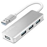 【SuperSpeed Datenübertragung】Der 4-Port USB 3.0 mehrfachstecker Datenhub hat eine Datenübertragungsrate von bis zu 5 Gbit / s, ist kompatibel mit USB 3.1 und abwärtskompatibel mit USB 3.0 und 2.0.