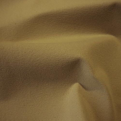 100% Cotton Canvas Waterproof Fabric, 12oz, 340gsm, 182cm Wide, Water Repellent, for Tents, Awnings and Marquees (Beige, By the metre (as one Continuous Length))