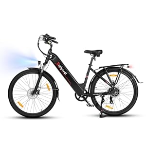 Bodywel A26/A275 Elektrische fiets 26/27,5 inch E-bike voor dames en heren, 4,5 inch led-display, app-functie, 250 W Ananda-motor + afneembare accu 36 V 15,6 Ah + max. 100 km