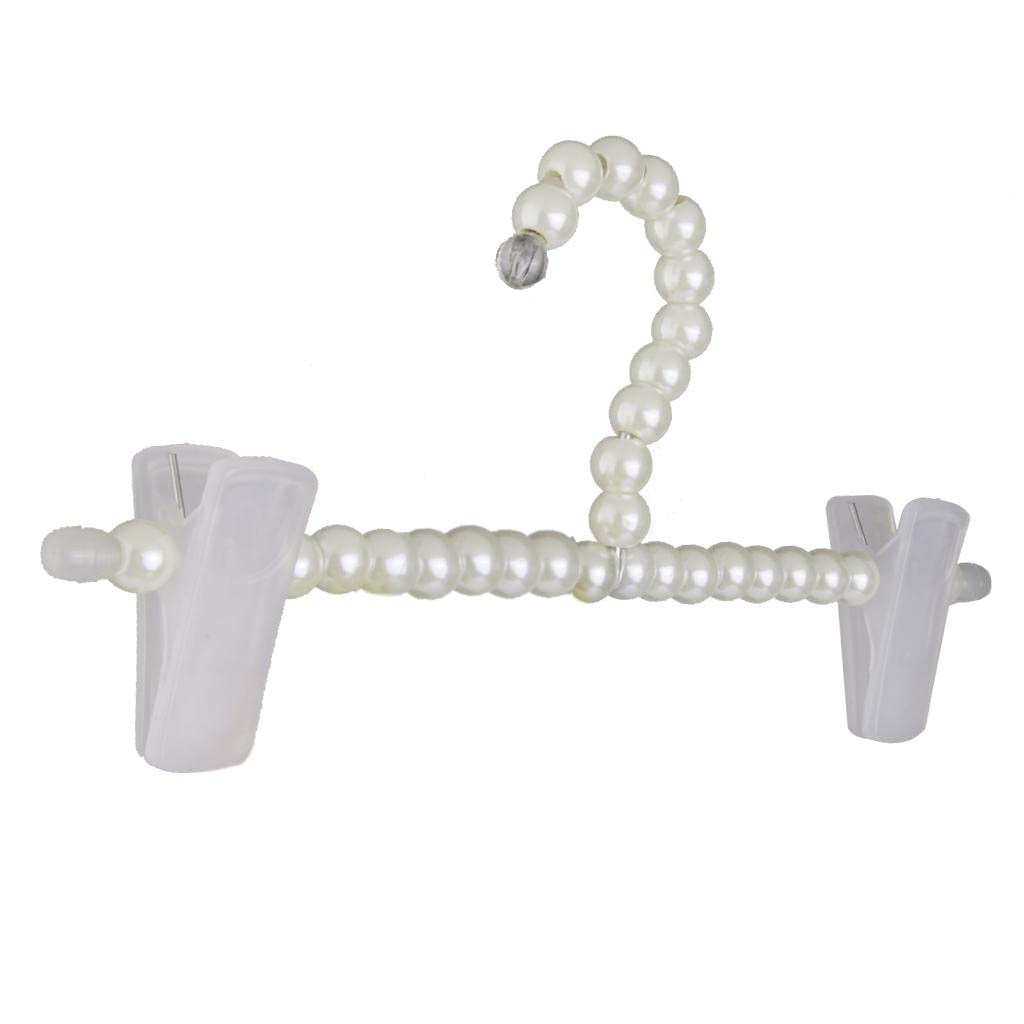 Cosqueros de Falda de pantalón de unión, 12x de Ropa de plástico Blanca de Perla Perchas de pantalón