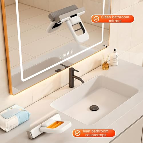 Image of Mini Foldable Desktop Mop - Self‑Squeeze Sponge Mop for Wet & Dry Use (2025) | Portable Cleaning Tool for Small Spaces - Kitchen, Bathroom, Glass, Living Room