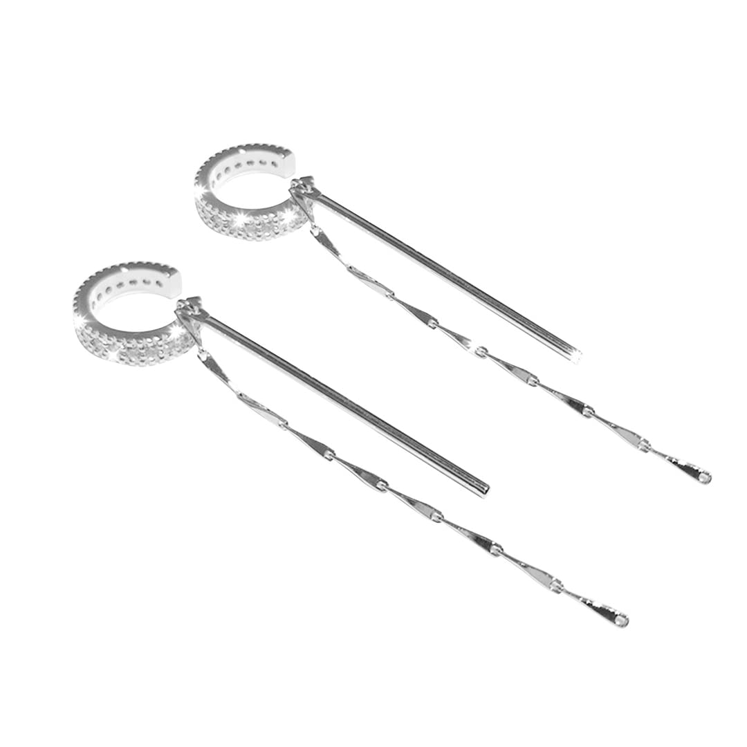 Vembley Korean Silver-Plated Tassels Studded Ear Cuff For Girls And Women (B0BL3WR96B) Amazon Price History, Amazon Price Tracker