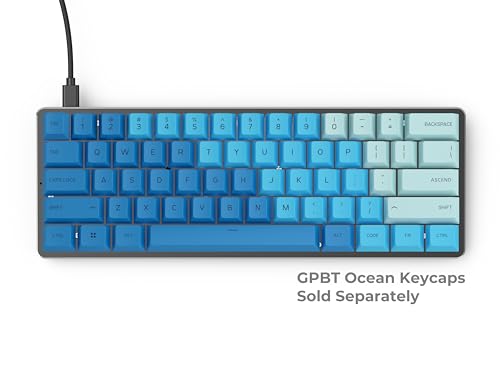Image of GLORIOUS Custom Gaming Keyboard - GMMK 60% Percent Compact Barebone - USB C Wired Mechanical Keyboard Kit - RGB Hot Swappable Switches & Keycaps - Black Metal Top Plate