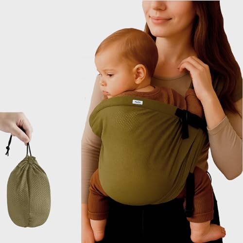 MUMA Fular Portabebe, Portabebes Lateral, Porta Bebes de 0 a 36 Meses – Sling Transpirable y Ligero (verde) MUMA Fular Portabebe, Portabebes Lateral, Porta Bebes de 0 a 36 Meses – Sling Transpirable y Ligero (verde)