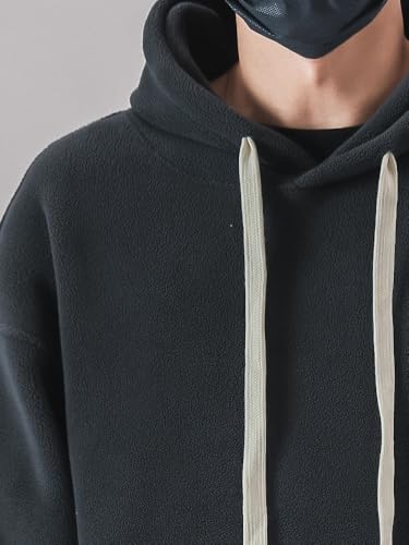 Men's Thick Fleece Lined Hoodie Loose Fit Autumn Winter3