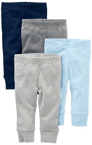 Simple Joys by Carter's Baby 4-Pack Neutral Pant, Black Mini Stri...
