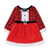 Décoration De Noël Extérieur Pyjamas Combinaison Robe de princesse en tulle à carreaux en molleton de Noël pour tout-petits filles Enfant Garçons 2 Ans Vêtements Bébé Fille 6 Mois Lot Gratuit Livrais