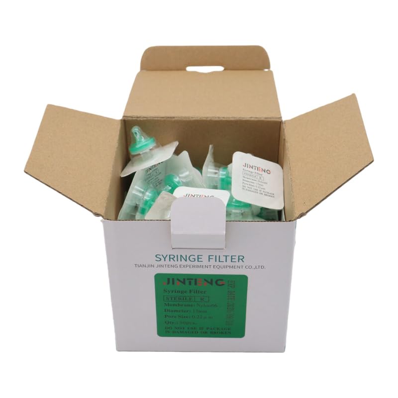 JINTENG Nylon66 Syringe Filter 13mm 0.22um, 50pcs