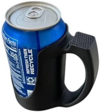 12oz Soda Can Holder with Handle – Ergonomic Grip for Standard Cans – Reusable and Lightweight Drink Sleeve – Custom Color Options Available (Grey) image 4
