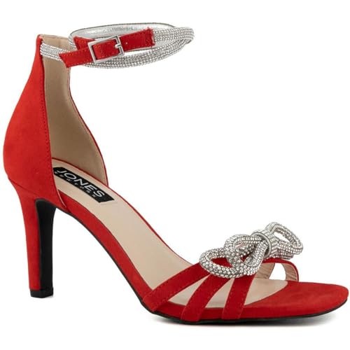 Jones New York Womens Tarrie Faux Suede Open Toe Pumps Red 7.5 Medium (B,M)