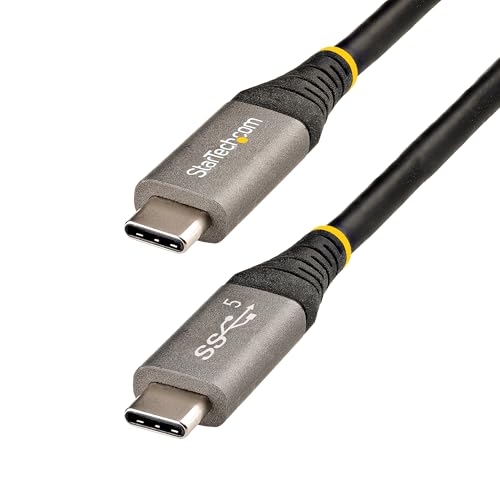 StarTech.com 6ft (2m) USB C Cable 5Gbps - Durable USB-C Cable - USB 3.2 Gen 1 Type-C Cable - 100W (5A) Power Delivery Charging, DP Alt Mode - USB C to C Cord - Charge & Sync (USB315CCV2M)