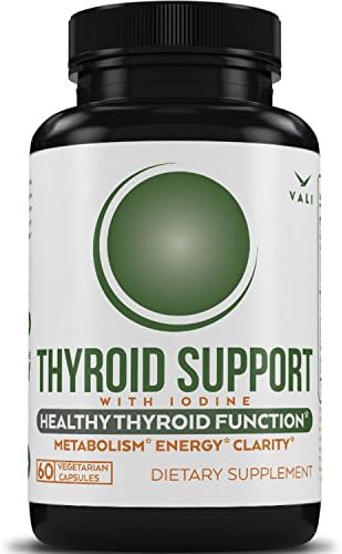 Thyroid Support Supplement with Iodine - 60 Vegetarian Capsules. Metabolism, Energy, Clarity, Focus Formula Complex for Hormone Health, Natural Weight Loss, Concentration, Mood & Reducing Fatigue