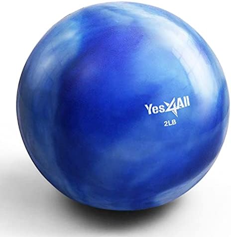 Yes4All Soft Weighted Toning Ball Marble 2lb Blue
