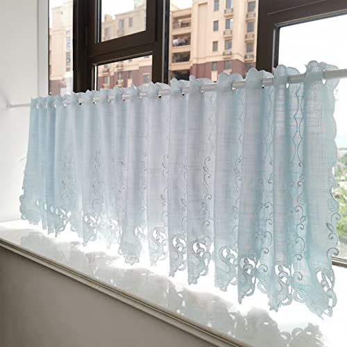 Cenefas para ventanas y cortinas transparentes de privacidad para el jardín o balcón 7