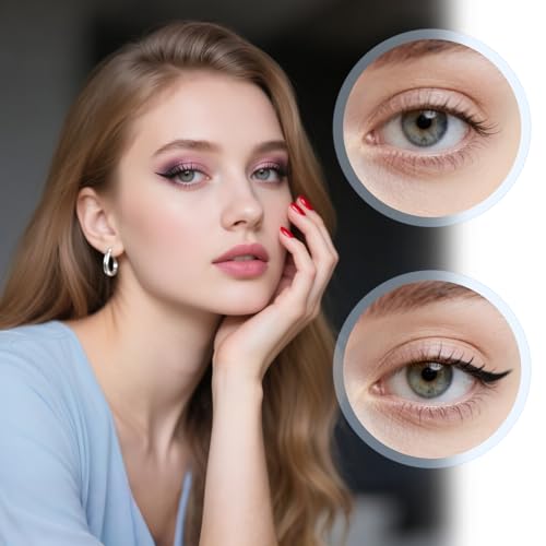5 Stück Dünne Eyeliner-Pinsel, Professioneller Abgewinkelter Weicher Flacher Make-up Pinsel, Feiner Kleiner Eyeliner Verwischpinsel
