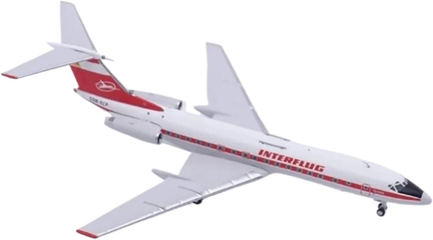 Replica Aircraft Models 1:400 Scale Miniature Airliner Model for 62411 for Interflug TU-134A DDR-SCP Aircraft Highly Detailed Airplane Miniature Airplane Model