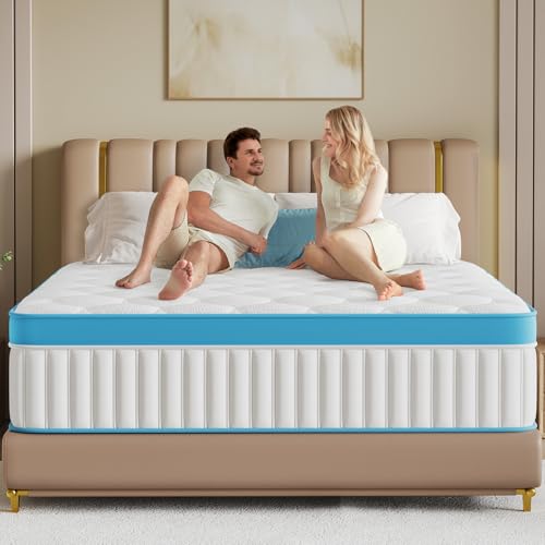 ERORVX Full Size Mattress,14 Inch Full Mattress in a Box,Memory Foam and Individually Pocket Innerspring Euro Top Hybrid Mattress,Medium Firm,Ideal for All Sleep Positions,75"x54"