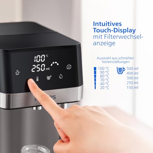 Foto von Philips Water 3100 Series Heißwasserspender mit Geschmack+ Filtration, Gefiltertes Heißes Wasser in Sekunden, Reduziert Chlor und Kalk, Keine Installation Erforderlich